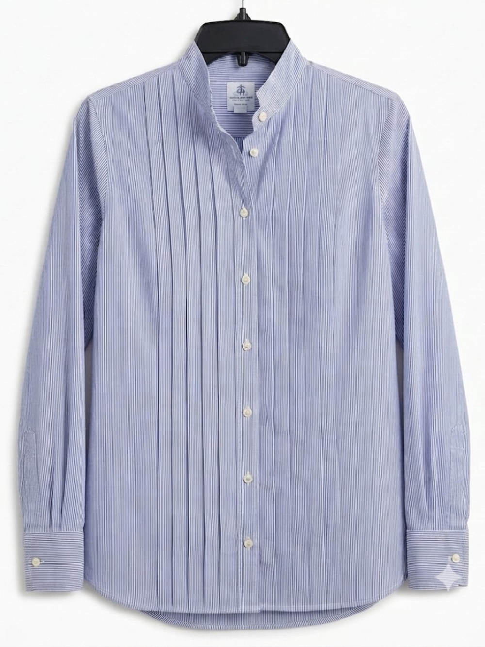 Thomas Mason For J. Crew Light Blue Pinstripe Pintuck Button-Down Shirt Size 4